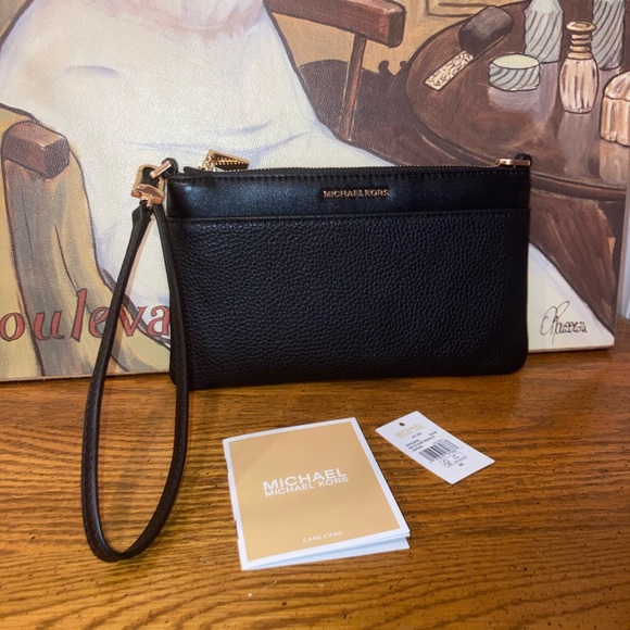 Michael Kors Jet Set Medium Leather Convertible Wristlet Clutch - NWT MSRP $80 - Picture 2 of 6